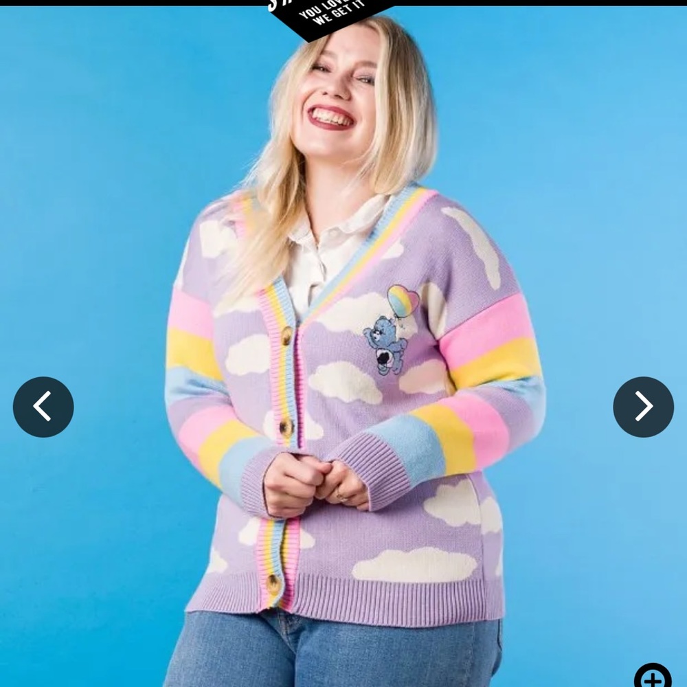 Truffle Shuffle Care Bears Cloud Knitted Cardigan 🌈☁️ 🐻 💖💜